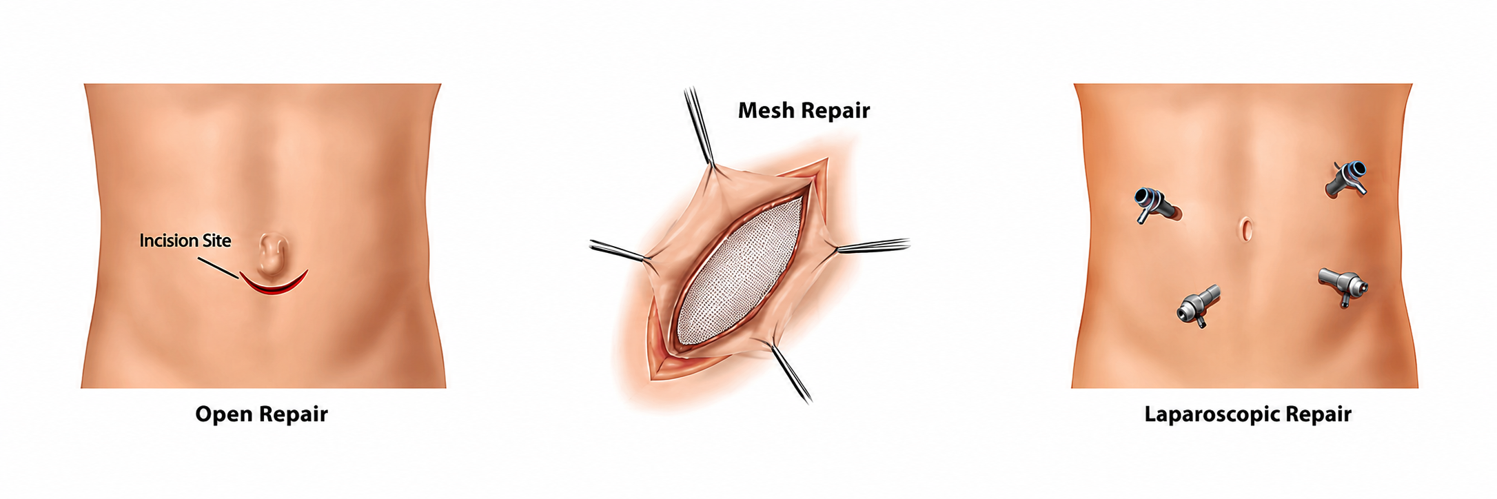 Umbilical hernia repair sequence